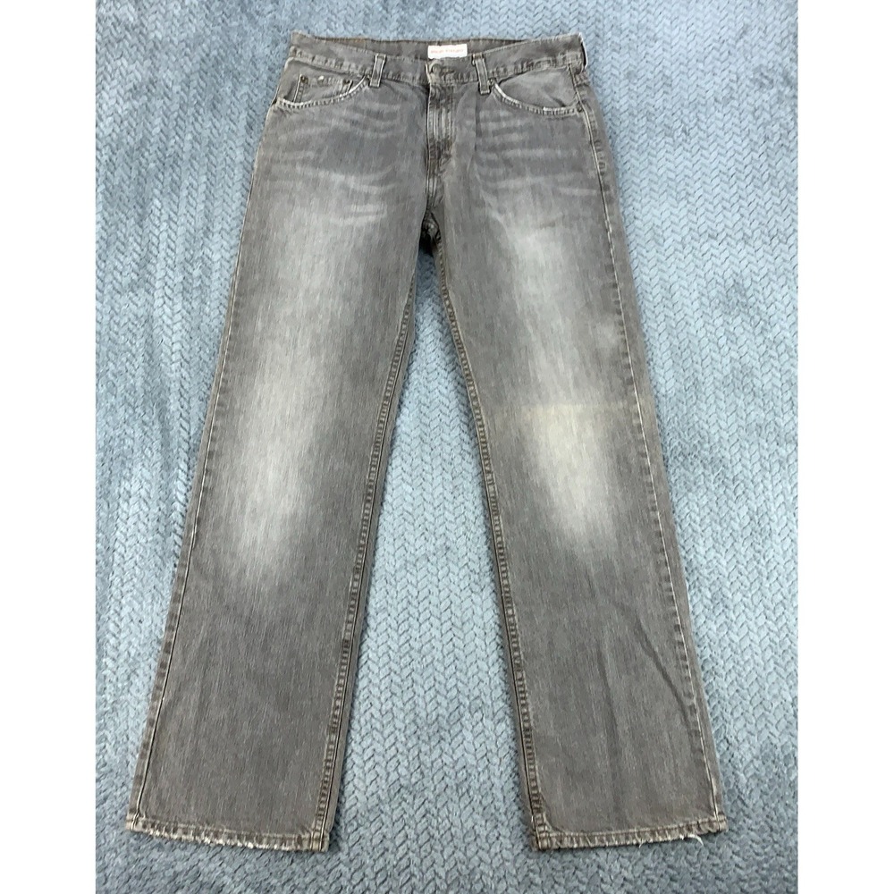 BullHead Jeans Mens 32x33 (Fits 33x32) Gray Medium Wash Rincon Straight Leg
